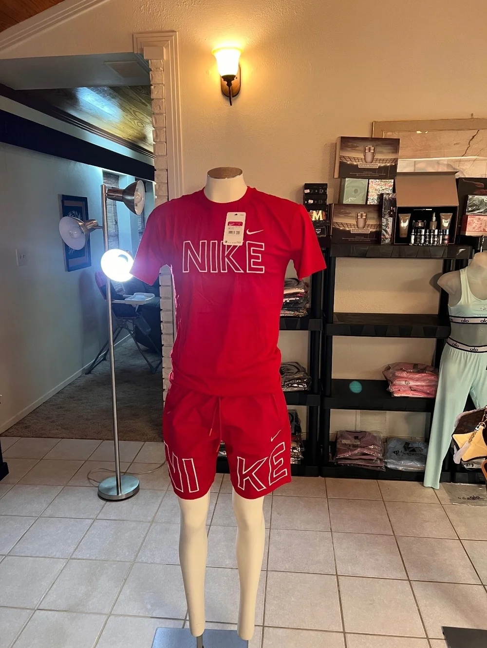 Mens nike short/shirt sets large